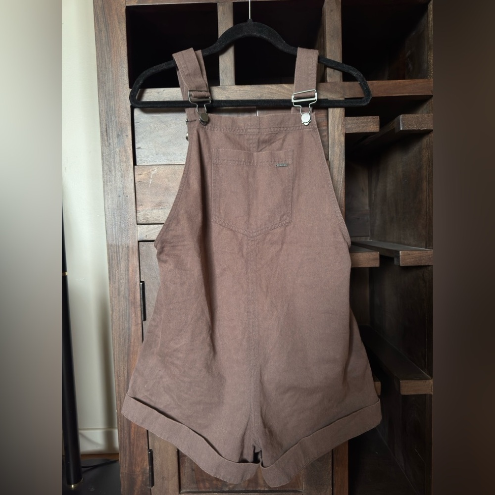 Brown Overalls Shorts